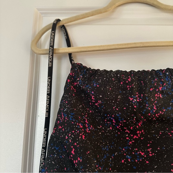 Under Armour Sackpack Cinch Gym Bag Black Pink Blue Splatter Print - Picture 9 of 10